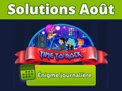 Solutions Enigme Journaliere Août 2023