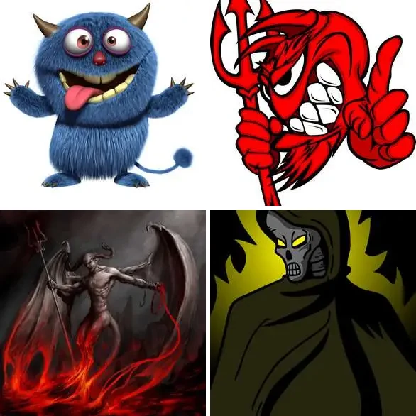4 images 1 mot 5 lettres : solution DEMON