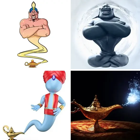 4 images 1 mot 5 lettres : solution GENIE