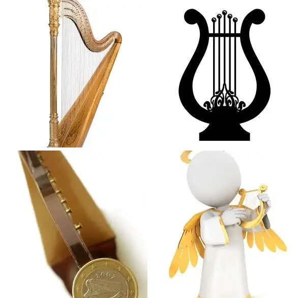 4 images 1 mot 5 lettres : solution HARPE