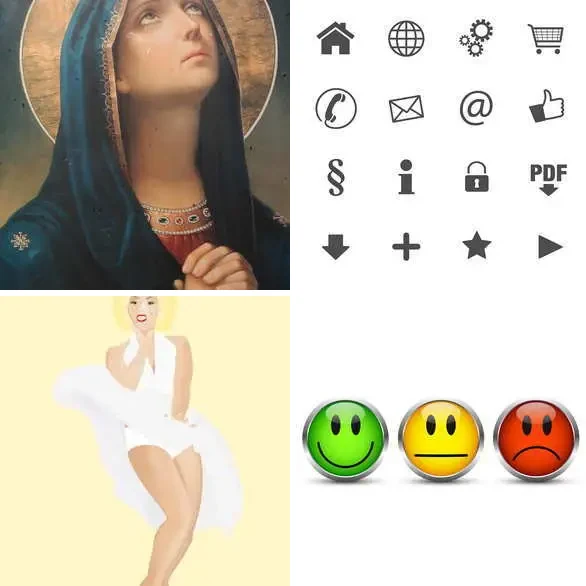 4 images 1 mot 5 lettres : solution ICÔNE