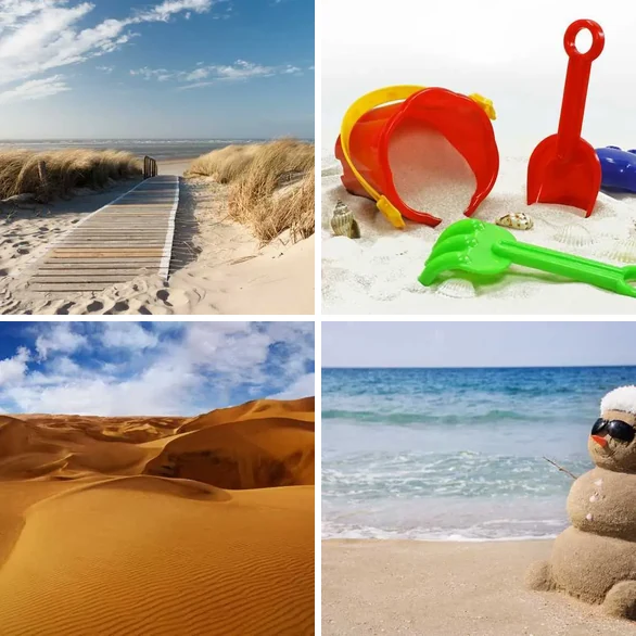 4 images 1 mot 5 lettres : solution SABLE