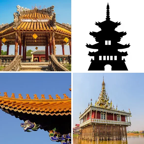 4 Images 1 Mot 6 lettres – PAGODE – niveau 833 4 images 1 mot 6 lettres : solution PAGODE