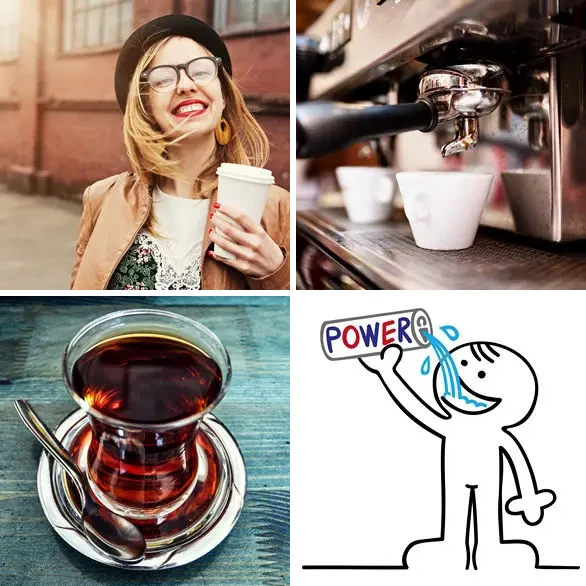 4 images 1 mot 7 lettres : solution CAFEINE