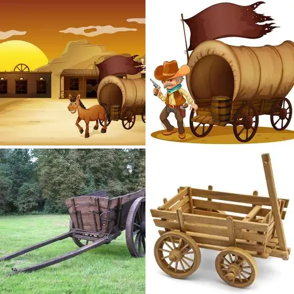 4 images 1 mot 7 lettres : solution CHARIOT
