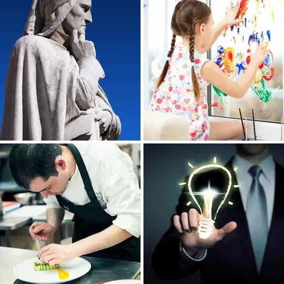 4 images 1 mot 7 lettres : solution CREATIF