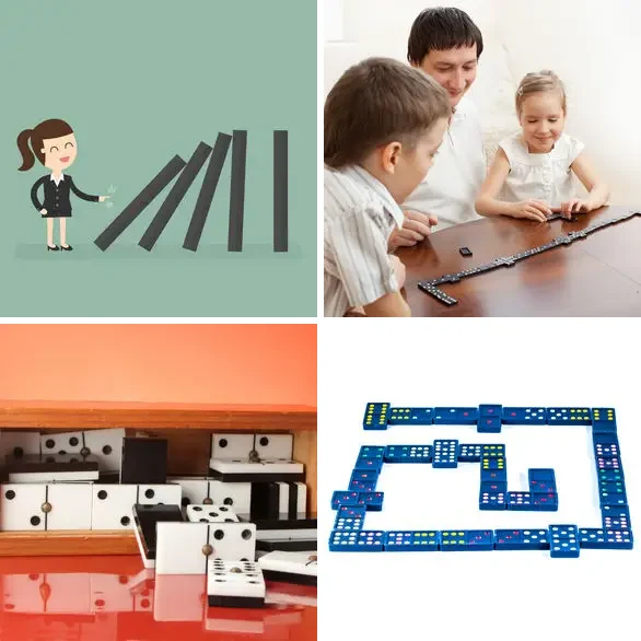 4 images 1 mot 7 lettres : solution DOMINOS