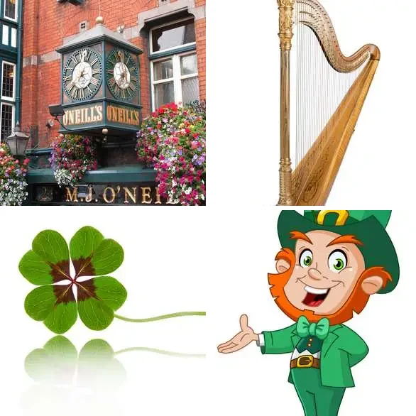 4 images 1 mot 7 lettres : solution IRLANDE