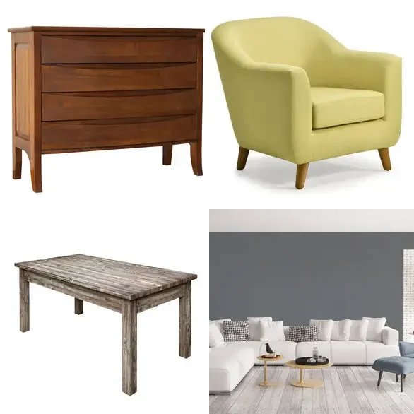 4 images 1 mot 7 lettres : solution MEUBLES