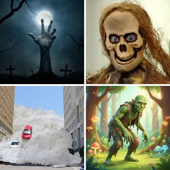 4 images 1 mot 7 lettres : solution MONSTRE
