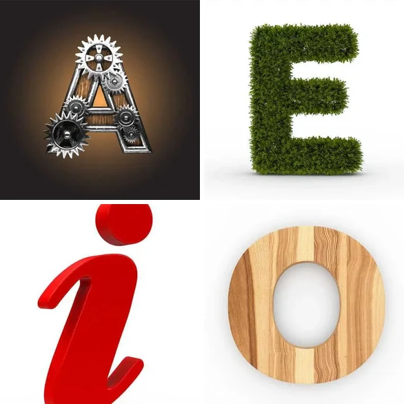 4 images 1 mot 7 lettres : solution VOYELLE