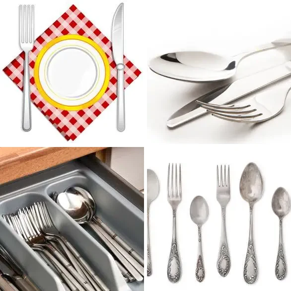 4 images 1 mot 8 lettres : solution COUVERTS