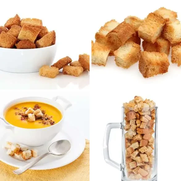 4 images 1 mot 8 lettres : solution CROUTONS