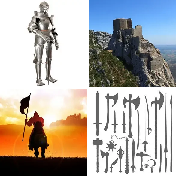 4 images 1 mot 8 lettres : solution MEDIEVAL