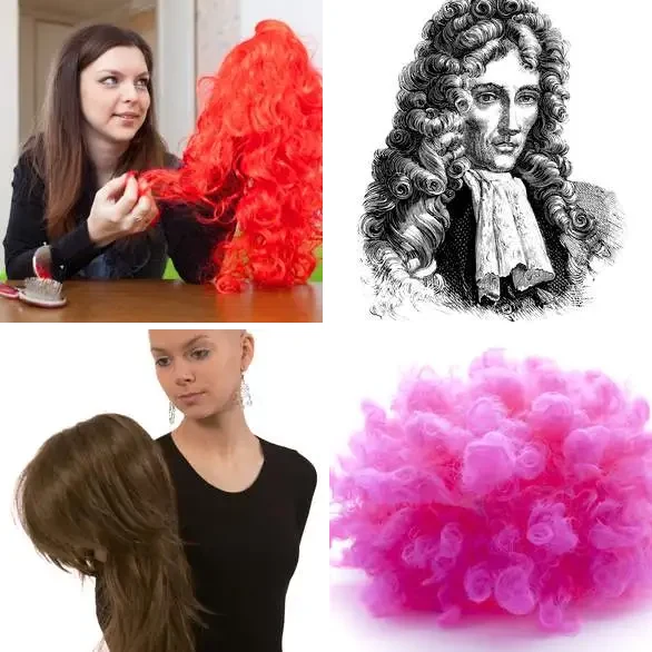 4 images 1 mot 8 lettres : solution PERRUQUE