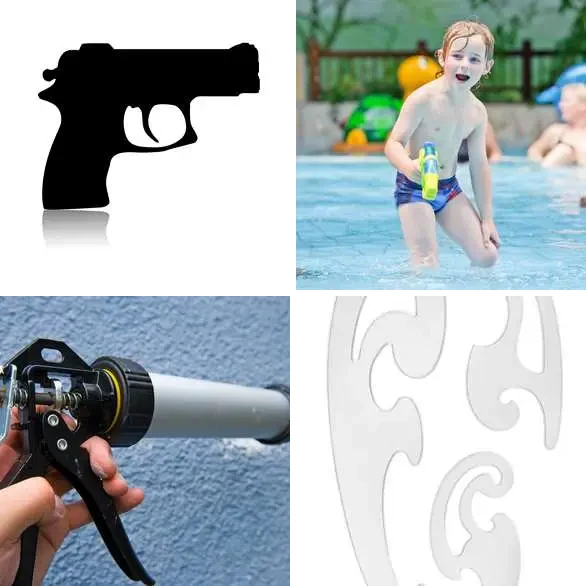 4 images 1 mot 8 lettres : solution PISTOLET