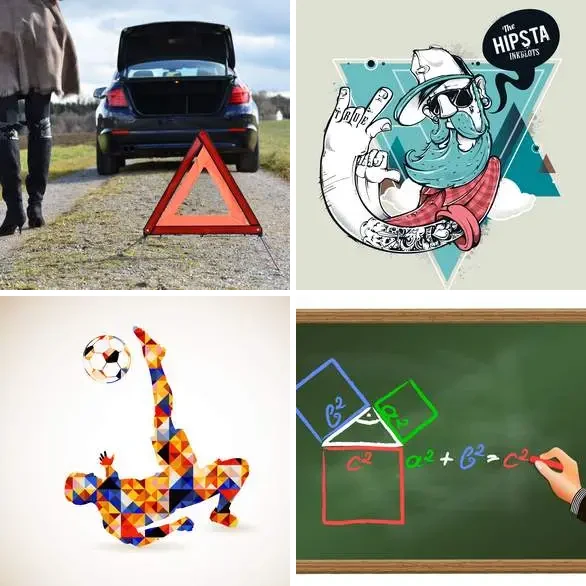 4 images 1 mot 8 lettres : solution TRIANGLE