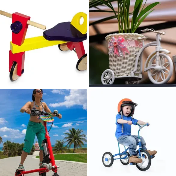4 images 1 mot 8 lettres : solution TRICYCLE