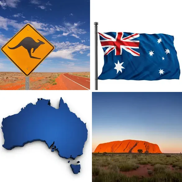 4 images 1 mot 9 lettres : solution AUSTRALIE