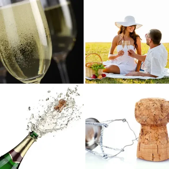 4 images 1 mot 9 lettres : solution CHAMPAGNE
