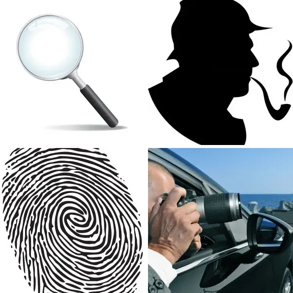4 images 1 mot 9 lettres : solution DETECTIVE