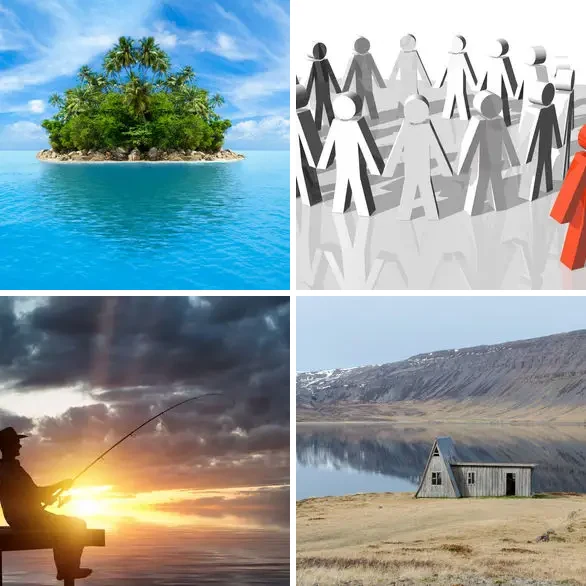 4 images 1 mot 9 lettres : solution ISOLEMENT