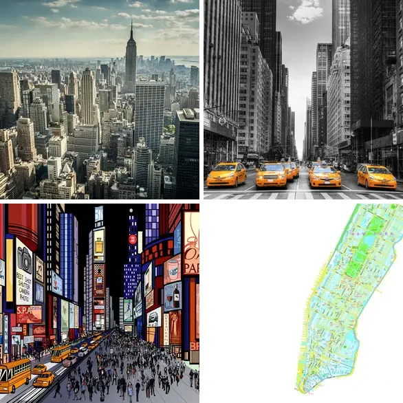 4 images 1 mot 9 lettres : solution MANHATTAN