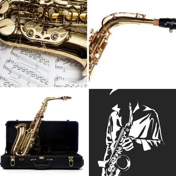 4 images 1 mot 9 lettres : solution SAXOPHONE