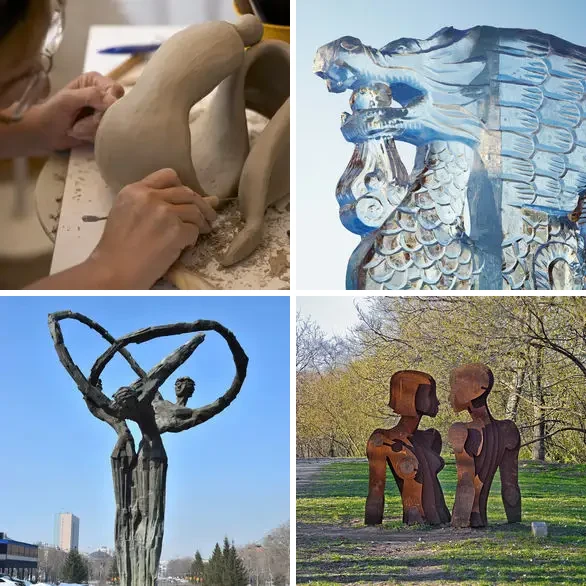 4 images 1 mot 9 lettres : solution SCULPTURE