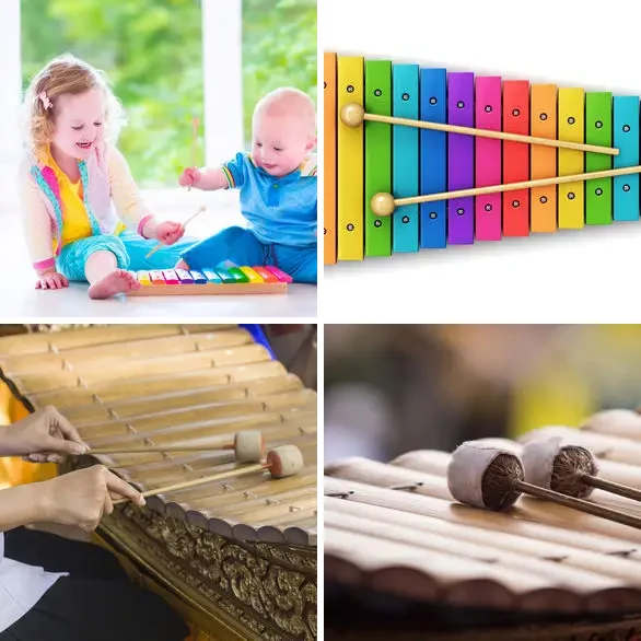 4 images 1 mot 9 lettres : solution XYLOPHONE